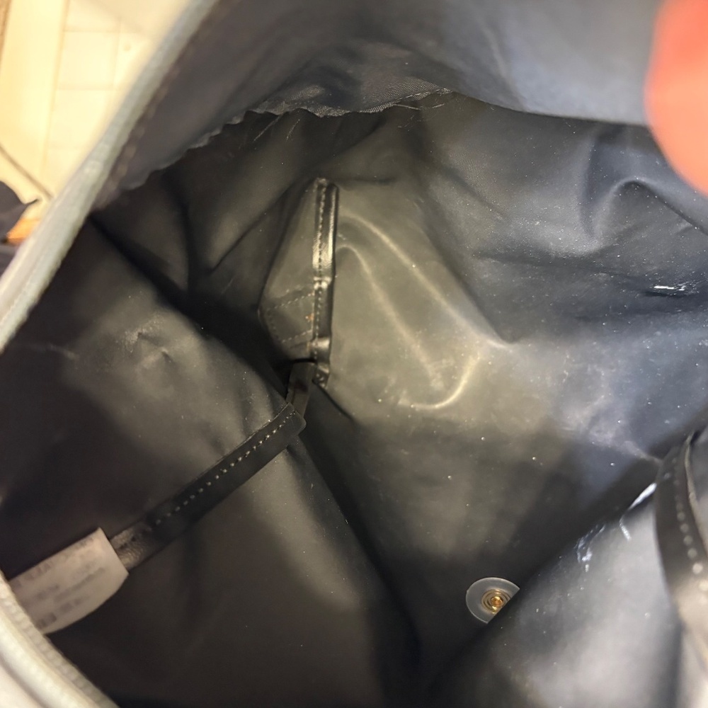 Longchamp le pliage gray and brown backpack - Picture 10 of 10